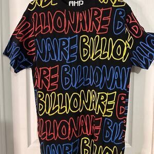 Another Hype Piece tee with Billionaire written color black background